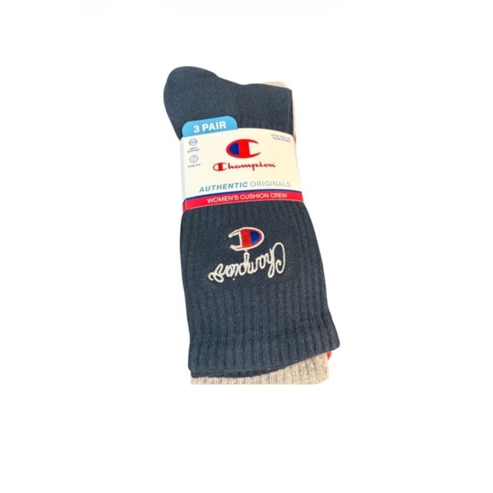 Champion Socks Womens size 4-10 Multi Cushion Crew 3 Pair Arch Support